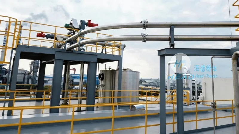 Solução de transporte pneumático de dióxido de silício farmacêutico