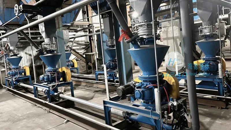 Sistema de alimentação automática de pó de borracha e plástico em Changzhou, Jiangsu