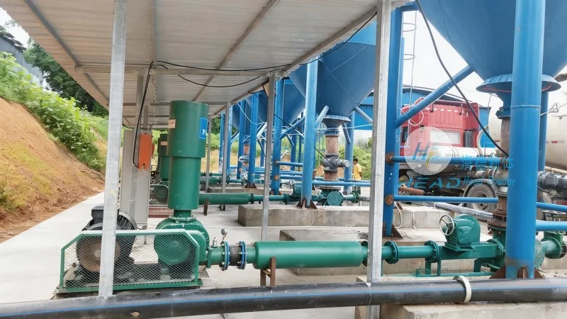 Solução de transporte pneumático de ácido húmico